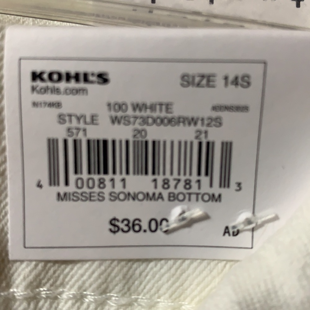 New with tags White denim slacks. - Picture 7 of 7